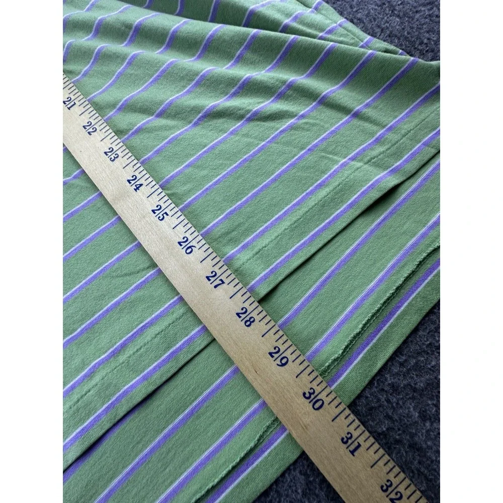 Polo Golf Ralph Lauren Polo Mens Large Green Striped Pima Cotton Logo Activewear